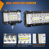 Nilight 20Inch 420W 2Pcs 60W Side Shooter Triple Row Spot Flood Combo Led Light Bar 5Pin Rocker Switch 16AWG Wire Harness Kit, view 4