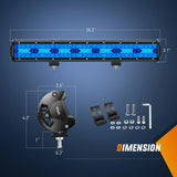 Nilight 20 Inch 420W 42000LM Triple Row Blue Spot Flood LED Light Bar, view 2