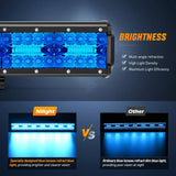 Nilight 20 Inch 420W 42000LM Triple Row Blue Spot Flood LED Light Bar, view 5