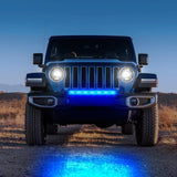 Nilight 20 Inch 420W 42000LM Triple Row Blue Spot Flood LED Light Bar, view 6
