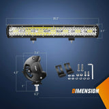 Nilight 20 Inch 420W 42000LM Triple Row Spot Flood LED Light Bar | 16AWG Wire 5Pin Switch, view 2