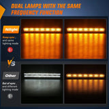 Nilight 20 Inch 420W Amber White Strobe Spot Flood LED Light Bar Kit | 2PCS 4 Inch 60W Light Pods | 16AWG Wire 3 Leads, view 3