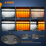 Nilight 20 Inch 420W Amber White Strobe Spot Flood LED Light Bar Kit | 2PCS 4 Inch 60W Light Pods | 16AWG Wire 3 Leads, view 4