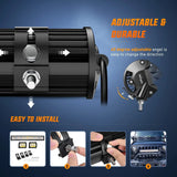 Nilight 20 Inch 420W Amber White Strobe Spot Flood LED Light Bar Kit | 2PCS 4 Inch 60W Light Pods | 16AWG Wire 3 Leads, view 6