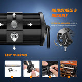 Nilight 20 Inch 420W Triple Row Amber White Strobe Spot Flood LED Light Bar | 16AWG Wire, view 2