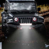 Nilight 20 Inch 420W Triple Row Red Case Spot Flood LED Light Bar | 16AWG Wire 3Pin Switch, view 6