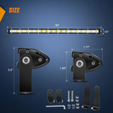 Nilight 20 Inch 54W 18LED Single Row Ultra-Slim Spot Flood Combo LED Light Bars, view 2