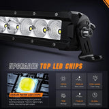 Nilight 20 Inch 75W 9000LM Osram P8-5W Chips Slim Spot Flood LED Light Bar, view 4