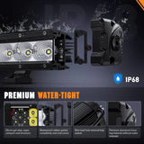 Nilight 20 Inch 75W 9000LM Osram P8-5W Chips Slim Spot Flood LED Light Bar, view 5
