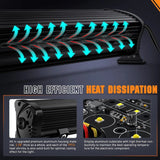 Nilight 20 Inch 75W 9000LM Osram P8-5W Chips Slim Spot Flood LED Light Bar, view 6