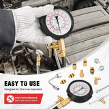 Nilight 20pcs 0-100 PSI Fuel Injection Pump Pressure Gauge Petrol Engine Diagnostic Tester Kit, view 2