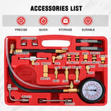 Nilight 20pcs 0-100 PSI Fuel Injection Pump Pressure Gauge Petrol Engine Diagnostic Tester Kit, view 3