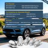 Nilight 20PCS M12X1.5 Lug Nuts Compatible with 2001-2023 Ford Escape | for 2000-2018 Focus 2006-2020 Fusion, Honda Aftermarket Wheels One-Piece Solid Chrome Steel Wheel Nuts Replace, view 3
