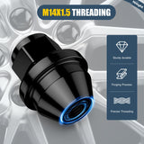 Nilight 20PCS M14x1.5 Lug Nuts Compatible with 2015-2023 Ford Mustang/Edge | for 2020-2023 Explorer 2022-2023 Maverick One-Piece Solid Black Steel OEM Factory Wheel Nuts Replace, view 5