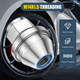 Nilight 20PCS M14x1.5 Lug Nuts Compatible with 2015-2023 Ford Mustang/Edge | for 2020-2023 Explorer 2022-2023 Maverick One-Piece Solid Chrome Steel OEM Factory Wheel Nuts Replace, view 5