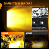 Nilight 21 Inch 100W 6200LM Amber Slim Spot Flood Led Light Bar | 2 Style Mounts, view 4