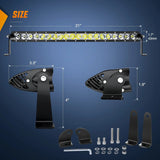 Nilight 21 Inch 100W Slim Spot Flood Led Light Bar, view 2
