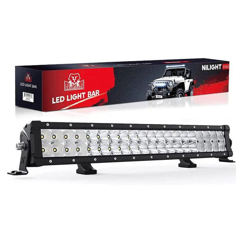 Nilight 21.6 Inch 200W 24000LM Spot Flood Osram P8-5W Chips LED Light Bar