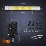 Nilight 21.6 Inch 200W 24000LM Spot Flood Osram P8-5W Chips LED Light Bar, view 2