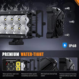 Nilight 21.6 Inch 200W 24000LM Spot Flood Osram P8-5W Chips LED Light Bar, view 3