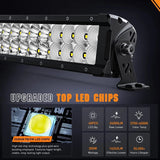 Nilight 21.6 Inch 200W 24000LM Spot Flood Osram P8-5W Chips LED Light Bar, view 4