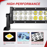 Nilight 22 Inch 120 W LED Light Bar with Yellow Black Covers | Spot Flood Combo Lighting for Off Road Driving Fog Lamp on Motorcycle Van Camper Pickup Golf Cart ATV UTV SUV Truck Boat 4x4, view 3
