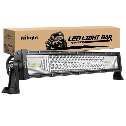 Nilight 22 Inch 270W 27000LM Triple Row Spot Flood LED Light Bar (25% OFF Final Checkout)