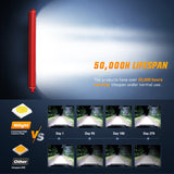 Nilight 33 Inch 420W Triple Row Red Case Spot Flood LED Light Bar | 16AWG Wire 3Pin Switch, view 5