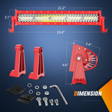 Nilight 22 Inch 480W 28800LM Triple Row Red Shell Spot Flood Led Light Bar | 16AWG Wire 5Pin Switch, view 2