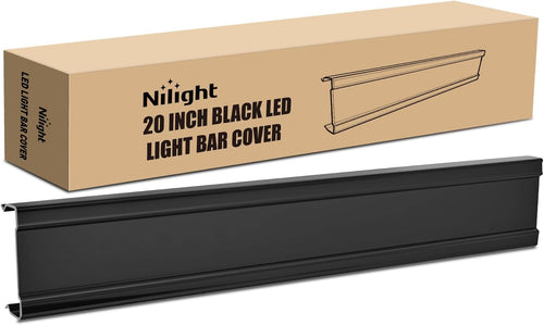Nilight 22 Inch Spot Flood Combo LED Light Bar Black Cover | Protective Durable Polycarbonate Lens, Waterproof Dustproof Scratch-Proof for Side-Mounted Bumper Off Road Driving Fog Lamp