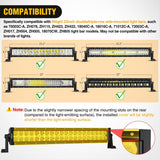 Nilight 22 Inch Spot Flood Combo LED Light Bar Yellow Cover | Protective Durable Polycarbonate Lens, Waterproof Dustproof Scratch-Proof for Side-Mounted Bumper Off Road Driving Fog Lamp, view 4