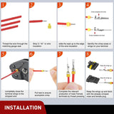 Nilight 220PCS 5 Pin Electrical Connector ‎Plug Male Female Terminal Wire Connector, view 3