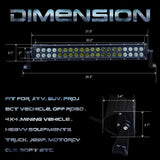 Nilight 22 Inch 120W Double Row Black Spot Flood LED Light Bar, view 5