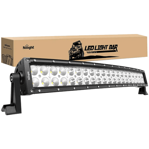 Nilight 22 Inch 120W Double Row Curved Spot Flood LED Light Bar