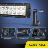 Nilight 22 Inch 120W Double Row Curved Spot Flood LED Light Bar, view 5