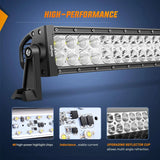 Nilight 22 Inch 120W Double Row Spot Flood LED Light Bar | 2Pcs 4 Inch 18W Spot LED Pods | 16AWG Wire 3Pin Switch, view 2