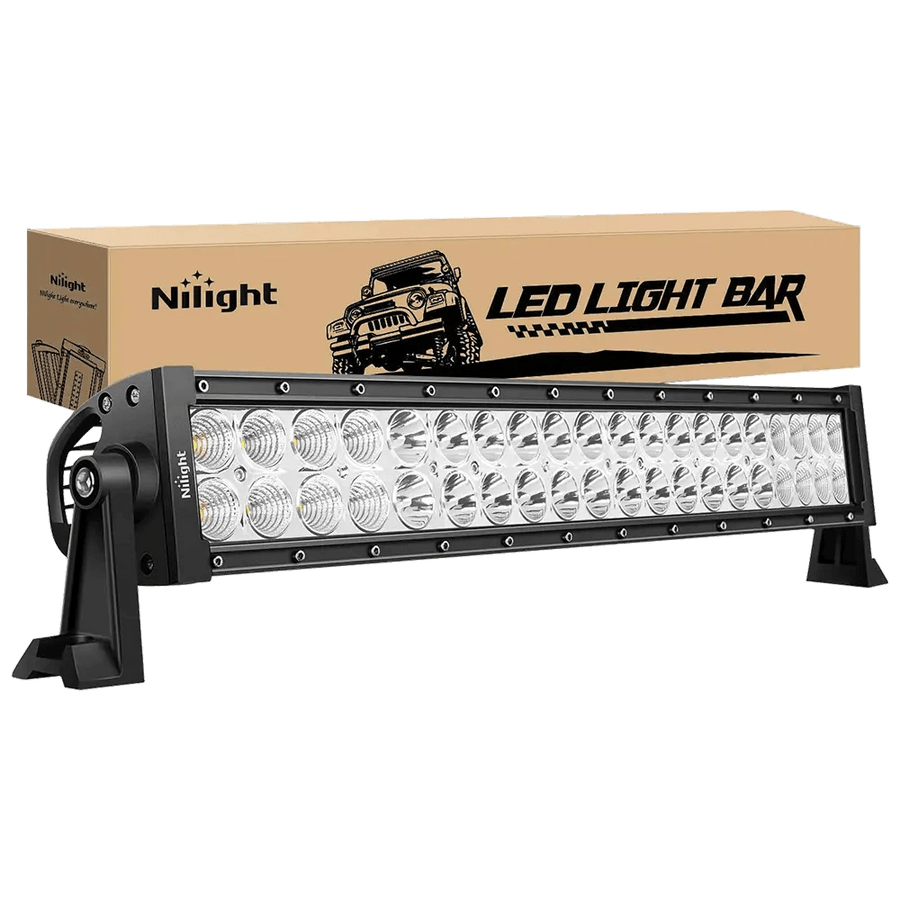Nilight 22 Inch 120W Double Row Spot Flood LED Light Bar