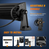 Nilight 22 Inch 150W 15000LM Double Row 7D Lens Spot Flood LED Light Bar | 16AWG DT Wire, view 6