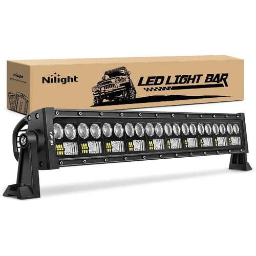 Nilight 22 Inch 150W 15000LM Double Row 7D Lens Spot Flood LED Light Bar