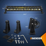 Nilight 22 Inch 150W 15000LM Double Row 7D Lens Spot Flood LED Light Bar, view 2
