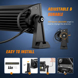 Nilight 22 Inch 150W 15000LM Double Row 7D Lens Spot Flood LED Light Bar, view 6