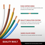 Nilight 22inch 18AWG 5 PIN Trailer Wire, view 2