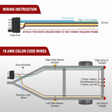 Nilight 22inch 18AWG 5 PIN Trailer Wire, view 4