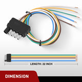 Nilight 22inch 18AWG 5 PIN Trailer Wire, view 5