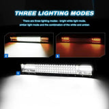 Nilight 22 Inch 270W 13500LM Triple Row Amber White Spot Flood LED Light Bar | 16AWG DT Wire, view 3