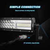 Nilight 22 Inch 270W 13500LM Triple Row Amber White Spot Flood LED Light Bar | 16AWG DT Wire, view 5