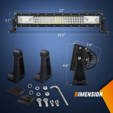 Nilight 22 Inch 270W 27000LM Triple Row Spot Flood LED Light Bar, view 5