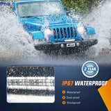 Nilight 22 Inch 456W Side Shooter Quadruple Row Spot Flood LED Light Bar | 16AWG Wire 3Pin Switch, view 5