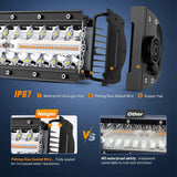 Nilight 22 Inch 480W Amber White Strobe Triple Row Spot Flood Led Light Bar | 16AWG DT Wire, view 3