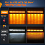 Nilight 22 Inch 480W Amber White Strobe Triple Row Spot Flood Led Light Bar | 16AWG DT Wire, view 6
